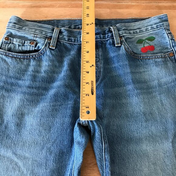 Levi's 501CT Jeans Men 34x27 Blue Low Rise Distressed Button Fly Medium Wash - Picture 9 of 14